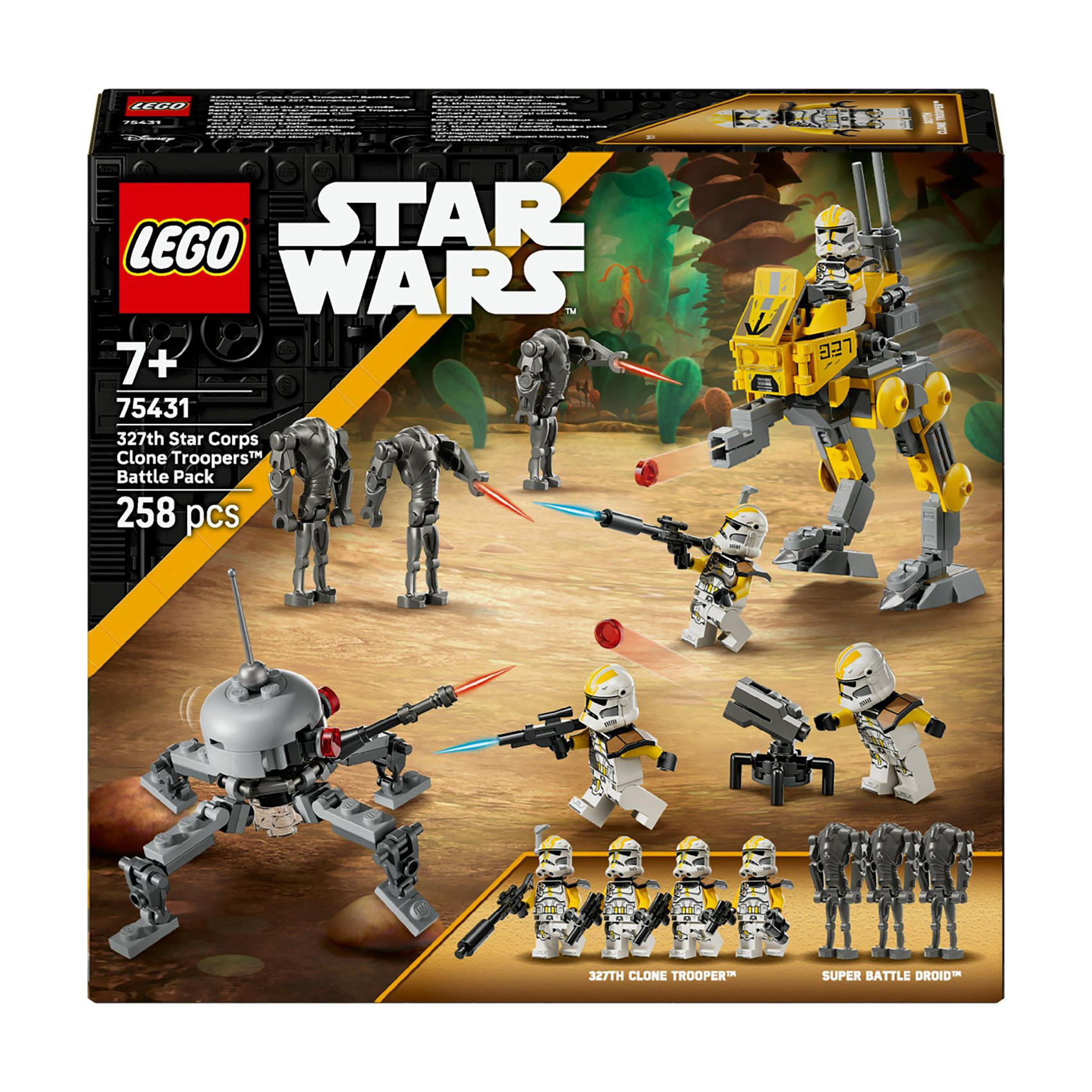 Конструктор LEGO Star Wars Бойовий загін бійців-клонів 327-го галактичного корпусу, 258 деталей, від 7 років (75431)