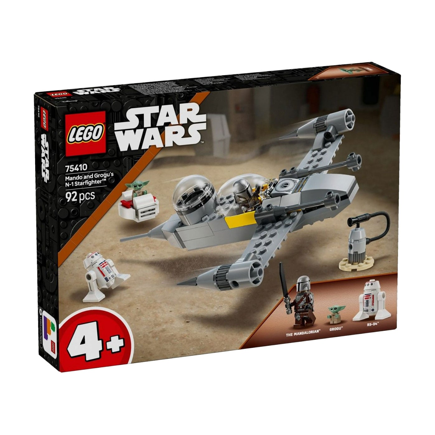 Конструктор LEGO Star Wars Зоряний винищувач N-1 Мандо й Ґроґу, 92 деталі, від 4 років (75410)