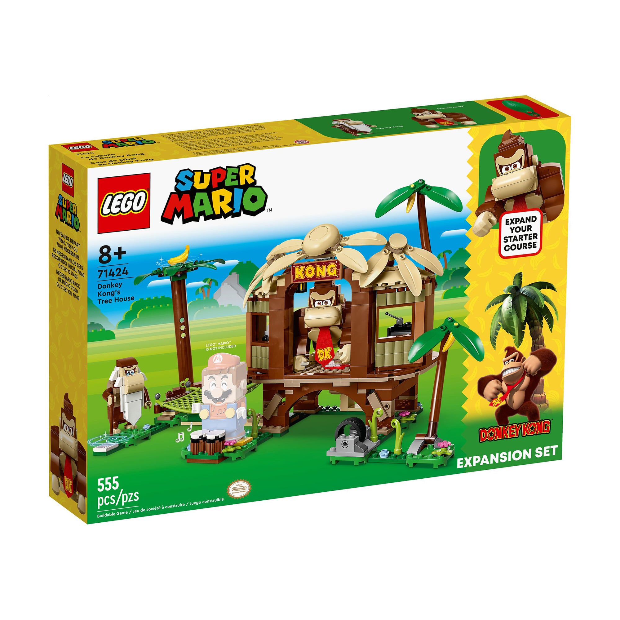 Конструктор LEGO Super Mario Будинок на дереві Донкі Конґ, 555 деталей, від 8 років (71424)