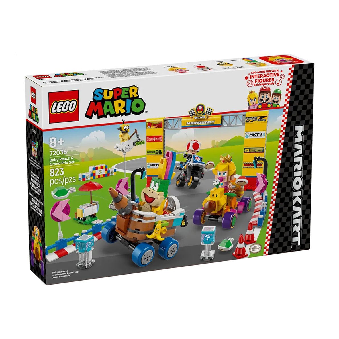 Конструктор LEGO Super Mario Mario Kart Baby Peach &amp; Grand Prix Set, 823 деталі, від 8 років (72036)