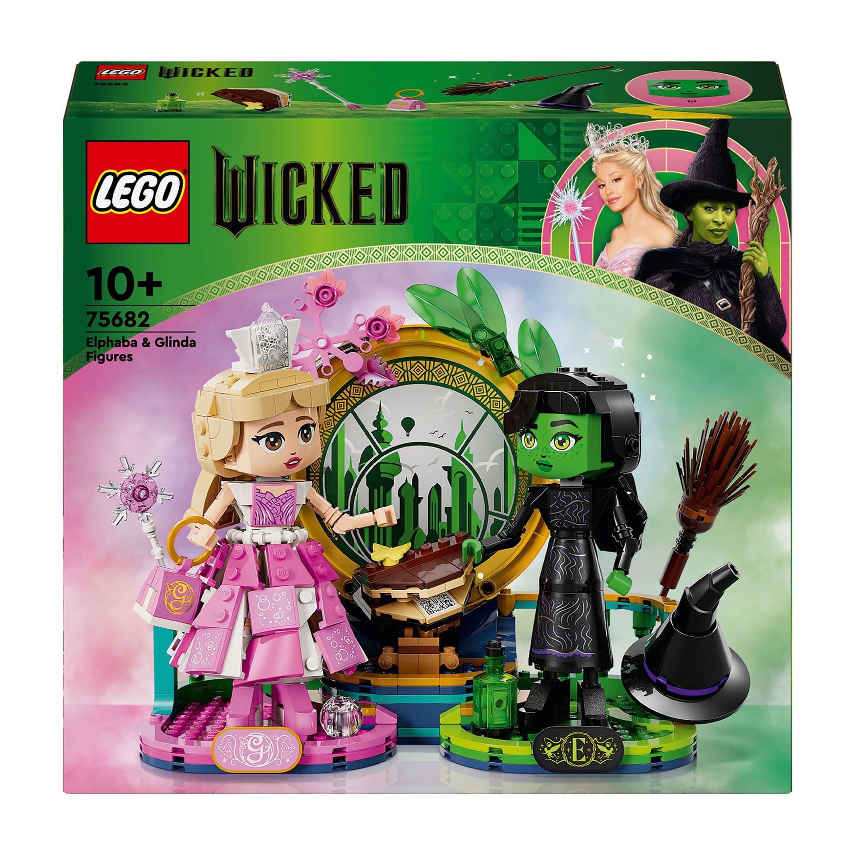 Конструктор LEGO Wicked Фігурки Ельфаби й Ґлінди, від 10 років, 558 деталей (75682)