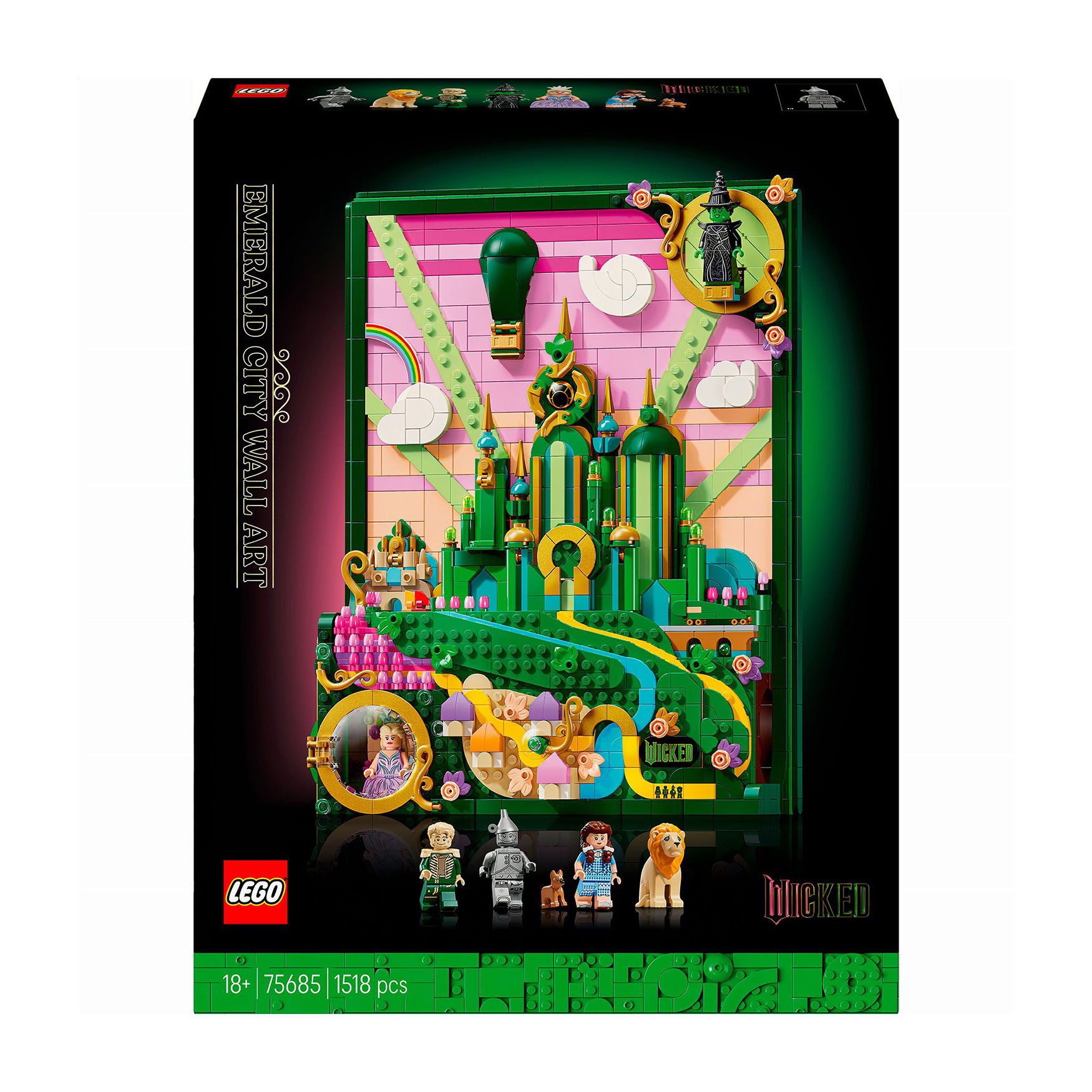 Конструктор LEGO Wicked Смарагдове місто настінний арт, від 18 років, 1518 деталей (75685)