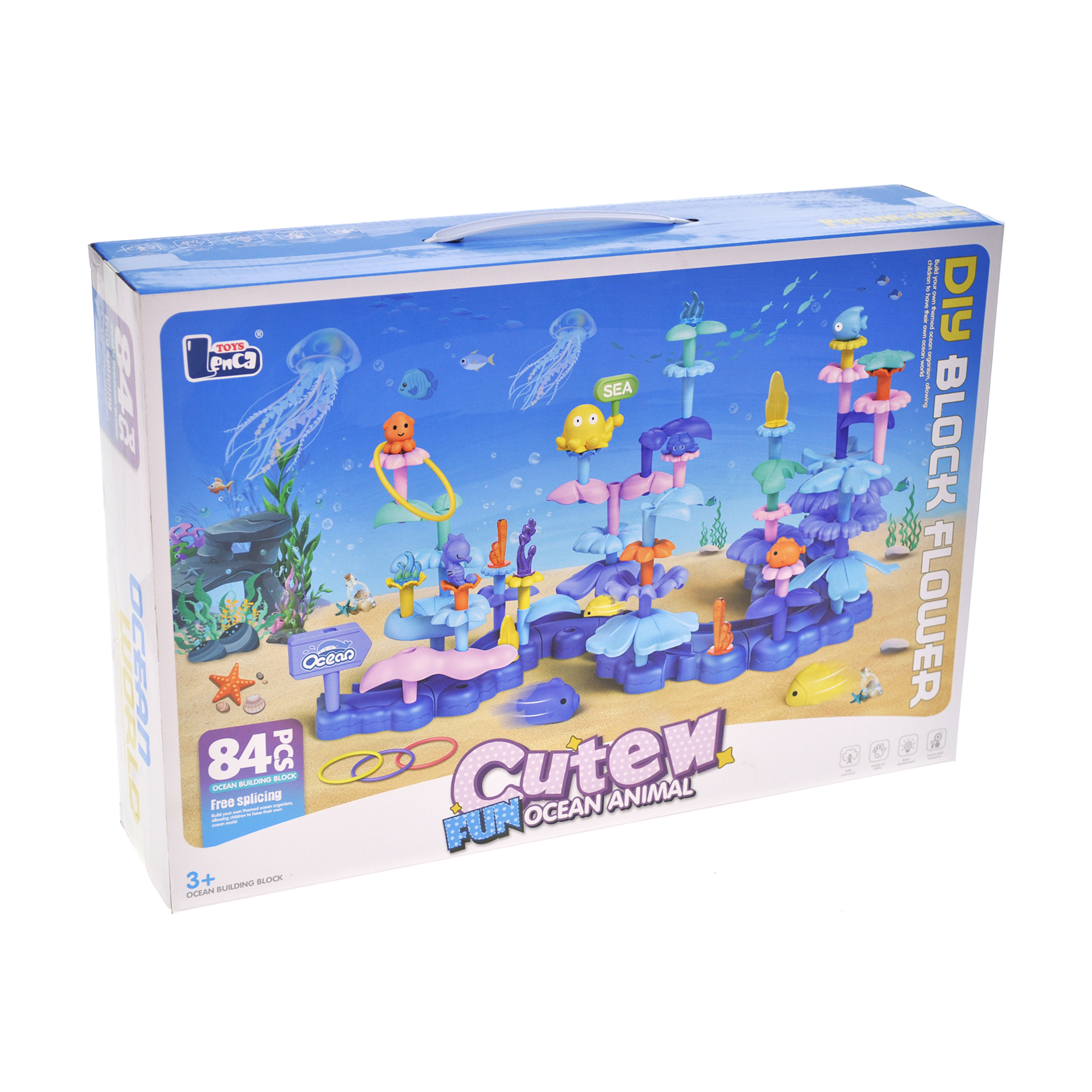 Конструктор YG Toys Морський сад, в коробці, 84 деталі, від 3 років, 40*9*27 см (689-2)