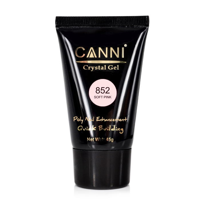 Конструювальний гель для нігтів Canni Crystal Gel 852 Soft Pink, 45 г