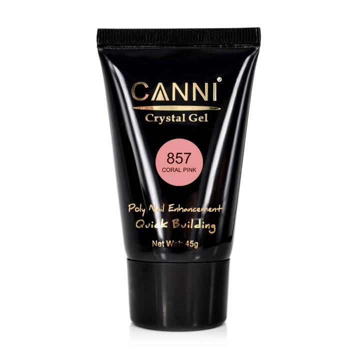 Конструювальний гель для нігтів Canni Crystal Gel 857 Coral Pink, 45 г