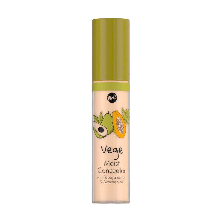 Консилер для обличчя Bell Vege Moist Concealer з екстрактом папайї та олією авокадо, 01 Light, 4.2 г