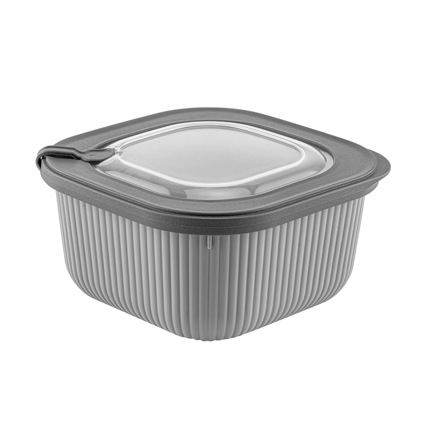Контейнер Idea Home Line Box квадратний, сірий, 1.8 л (00683 Gray)