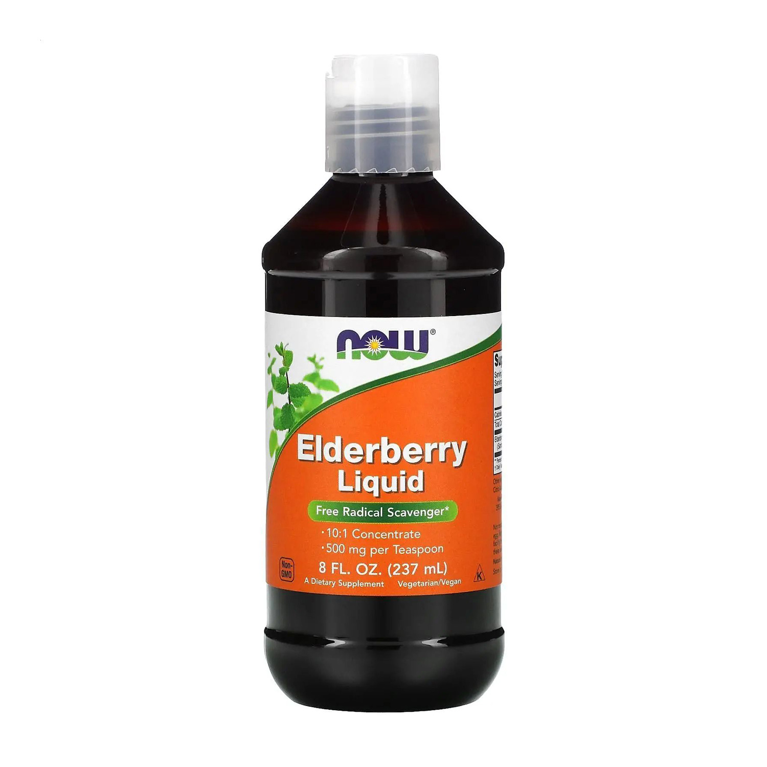 Концентрат бузини NOW foods Elderberry Liquid в рідині, 237 мл