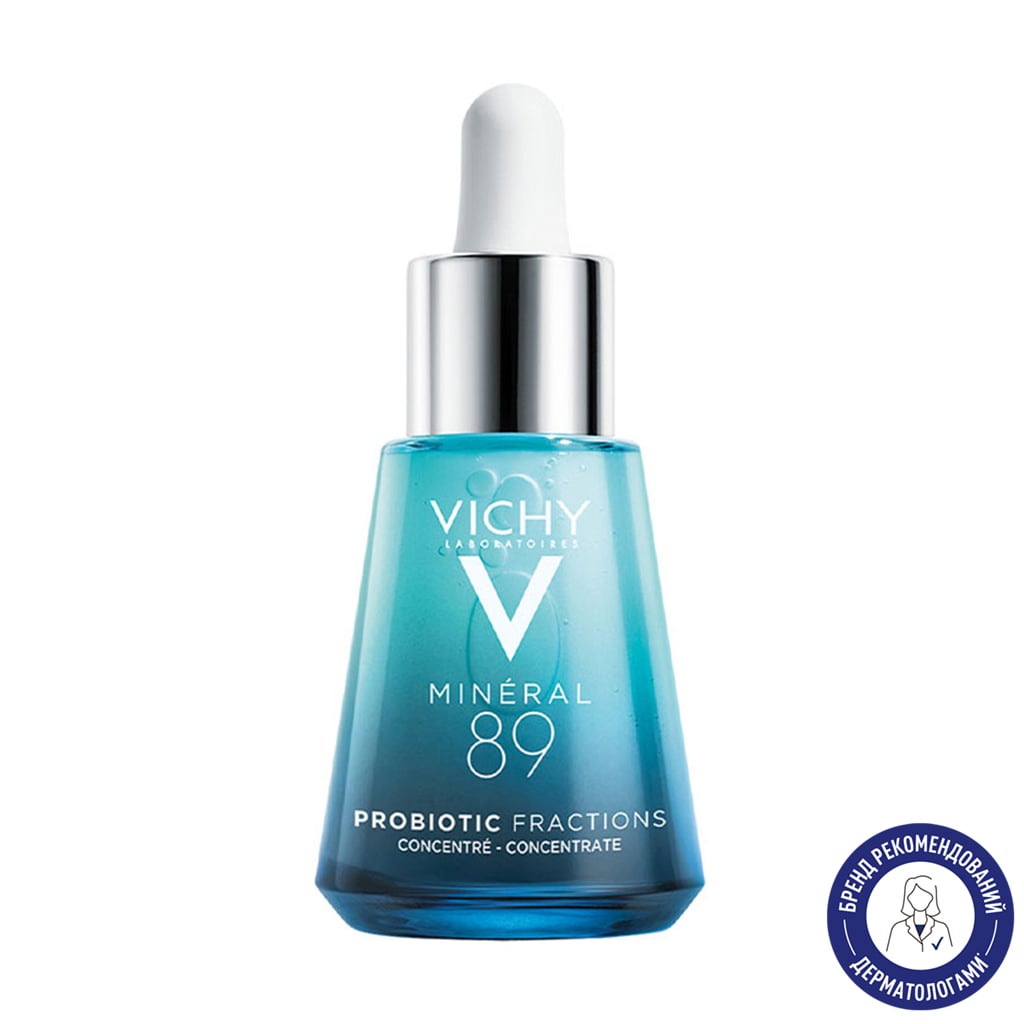 Концентрат для відновлення та захисту шкіри обличчя Vichy Mineral 89 Probiotic Fractions Concentrate з пробіотичними фракціями, 30 мл