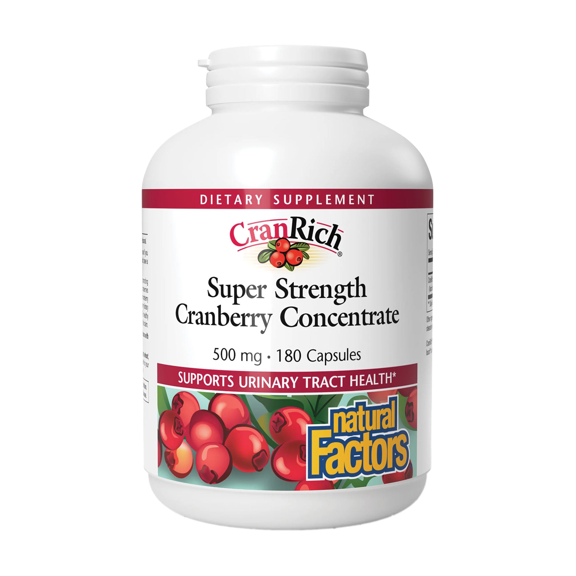 Концентрат журавлини Natural Factors CranRich Super Strength Cranberry Concentrate 500 мг, 180 капсул