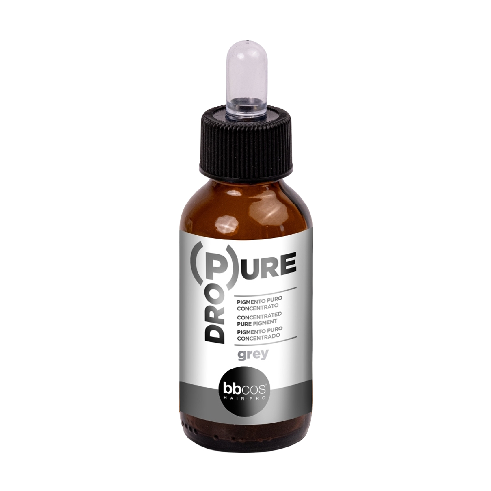 Концентровані прямі пігменти для волосся BBcos DroPure Concentrated Pure Pigment Grey, 50 мл