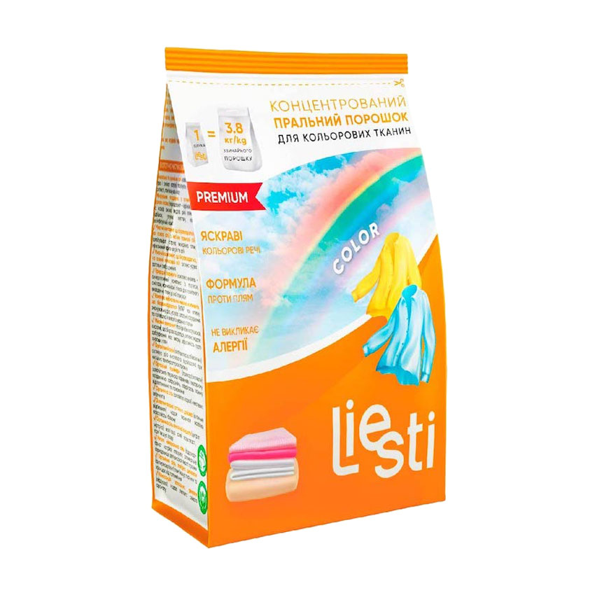 Концентрований пральний порошок Liesti Color для кольорових речей, 1 кг