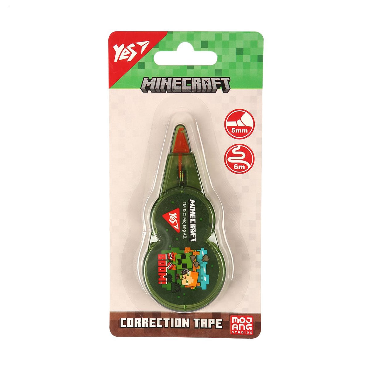 Коректор стрічковий YES Minecraft Heroes, 5 мм*6 м (340115)