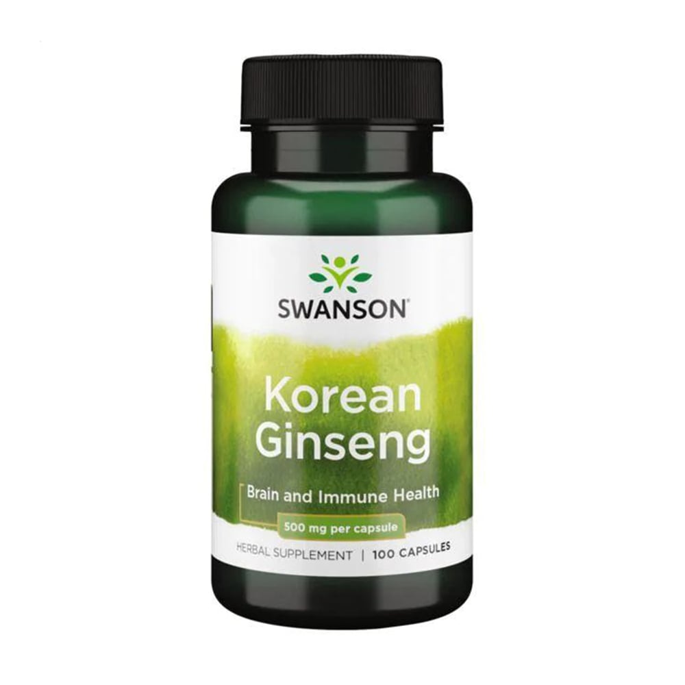 Корейський женьшень Swanson Korean Ginseng 500 мг, 100 капсул