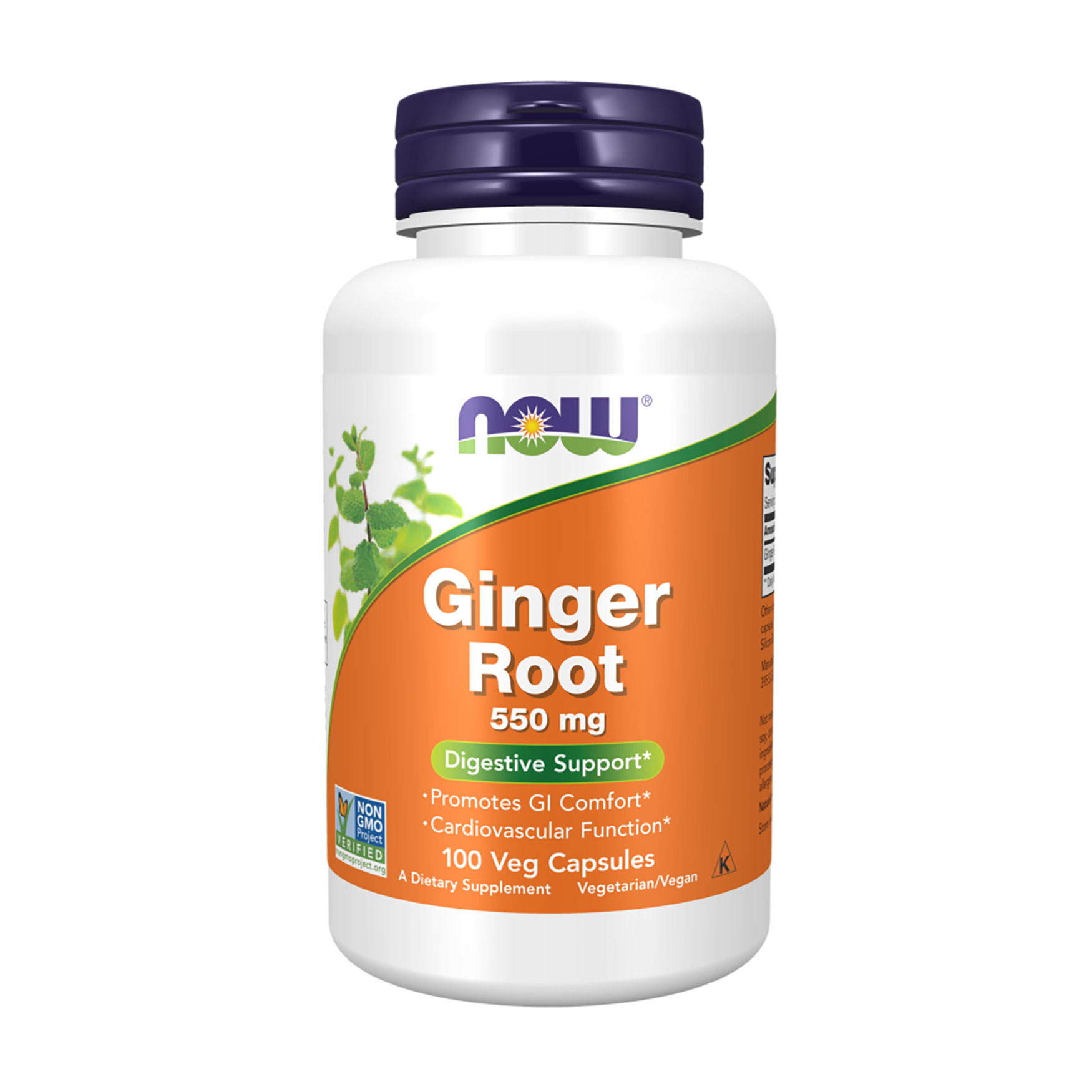 Корінь імбиру NOW Foods Ginger Root 550 мг, 100 вегетаріанських капсул