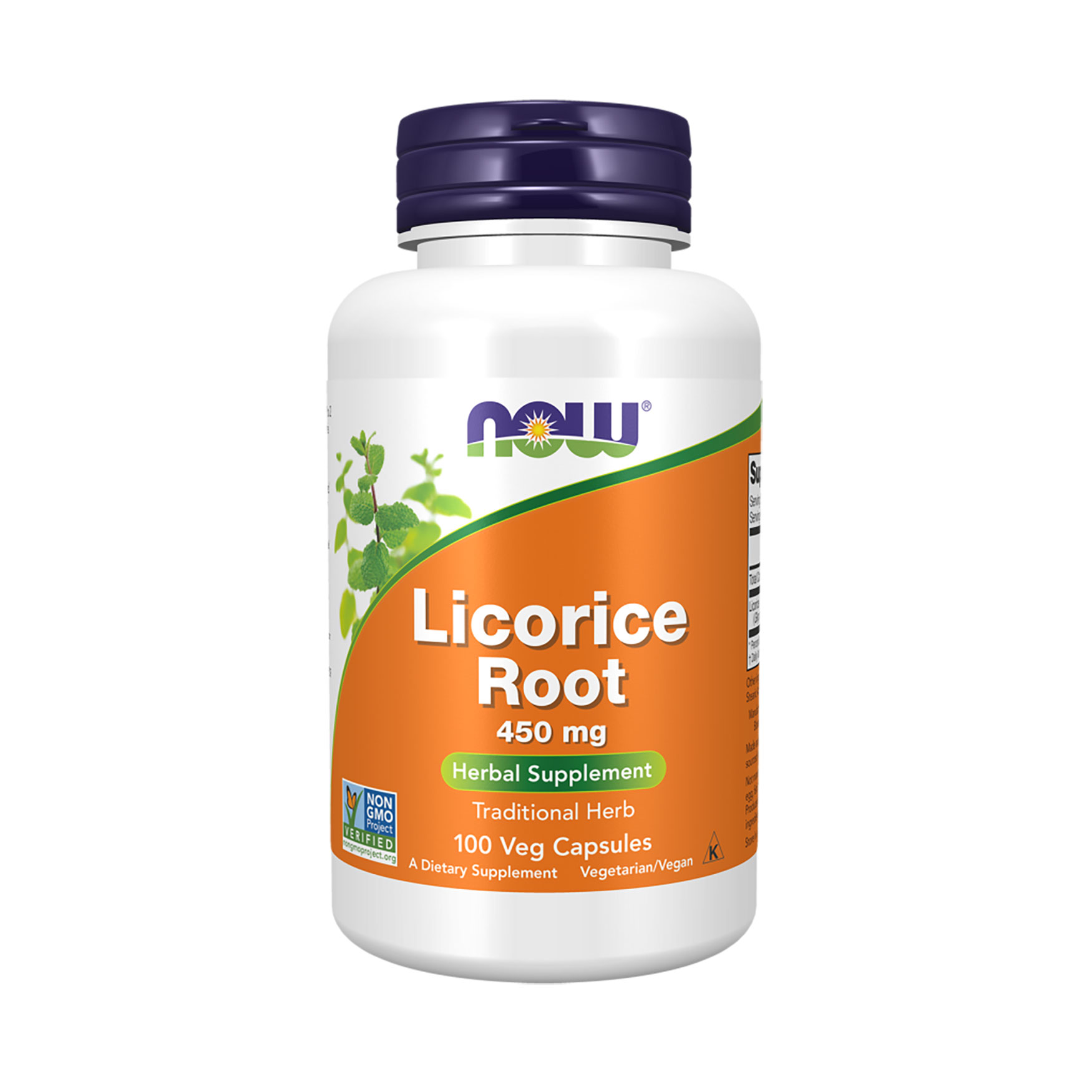 Корінь солодки NOW foods Licorice Root 450 мг, 100 вегетаріанських капсул
