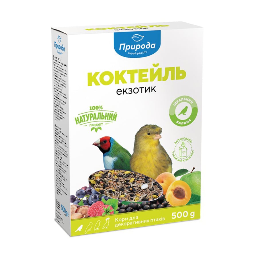 Корм для екзотичних птахів Природа Коктейль Екзотик, 500 г
