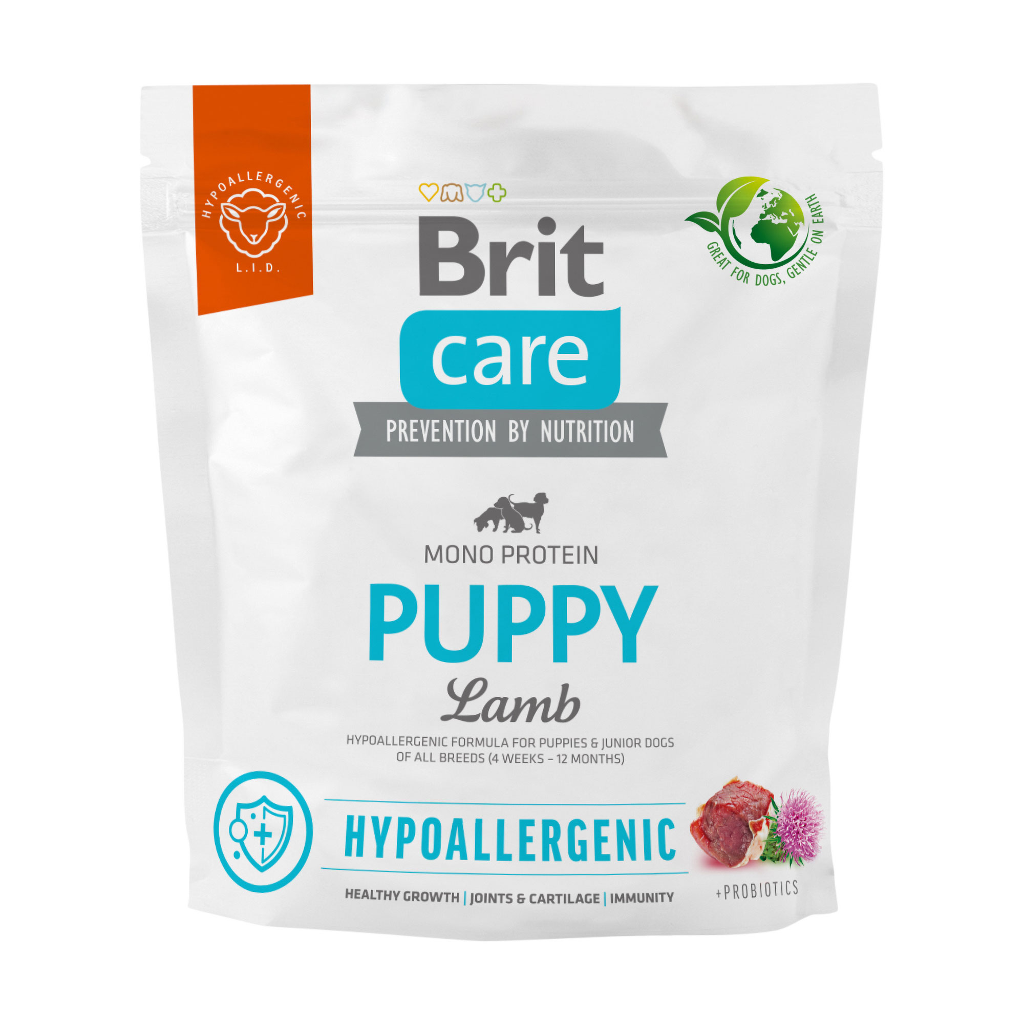 Корм для цуценят Brit Care Puppy гіпоалергенний, з ягням, 1 кг