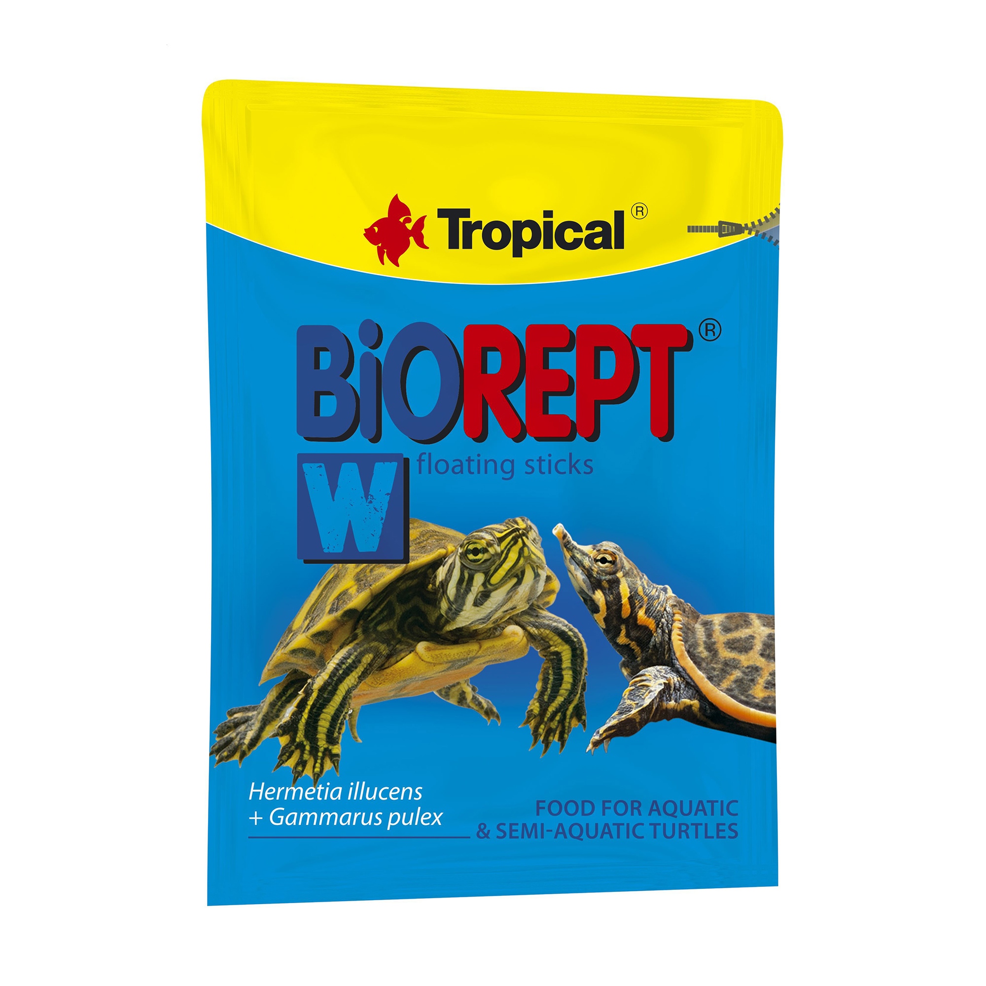 Корм для земноводних та водних черепах Tropical Biorept W, 20 г