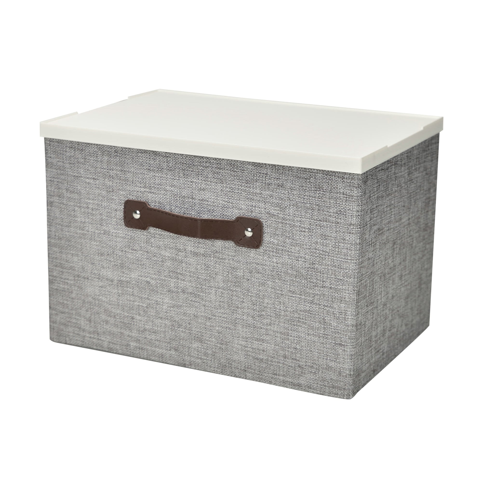 Короб складаний з пластиковою кришкою Handy-Home сірий, 33*23*22 см (EH-02L)