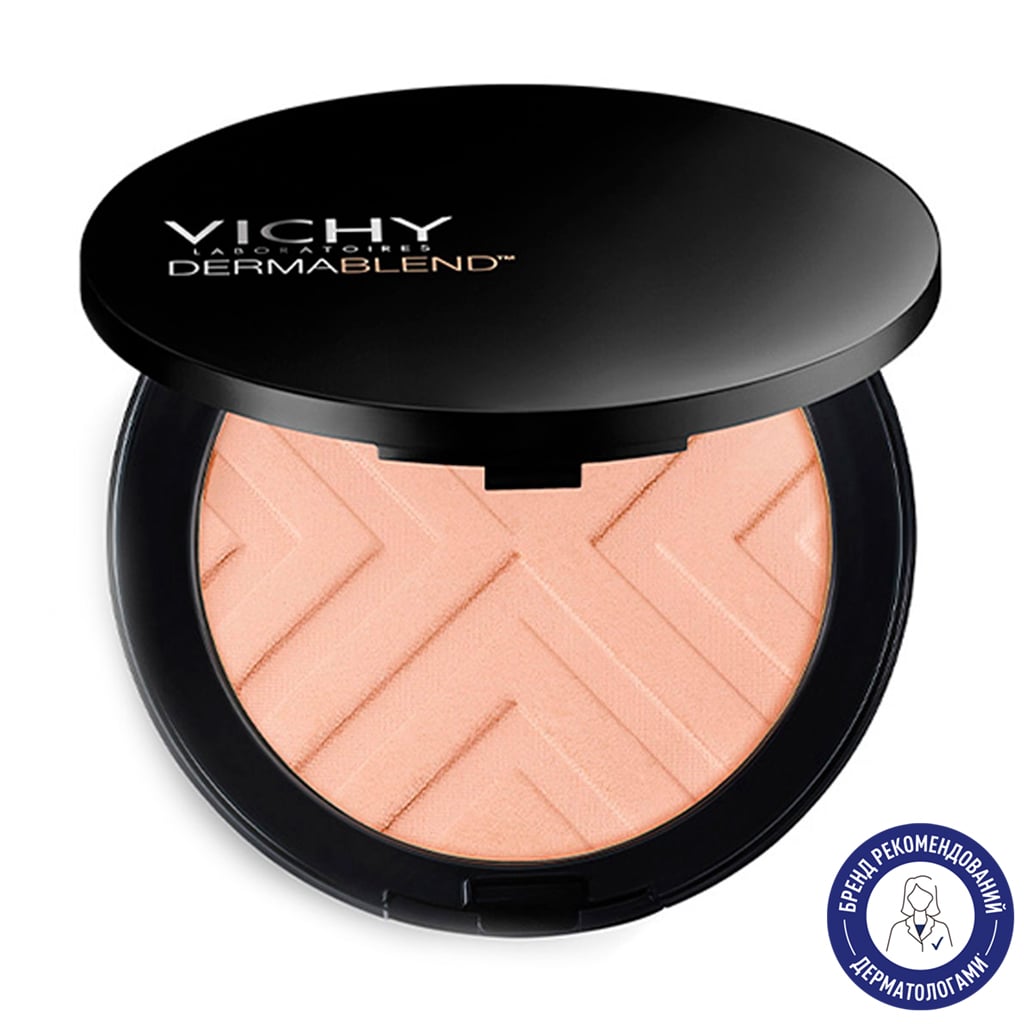 Коригувальна пудра для обличчя Vichy Dermablend Covermatte Compact Powder Foundation SPF 25 з матувальним ефектом, 25 Nude, 9.5 г