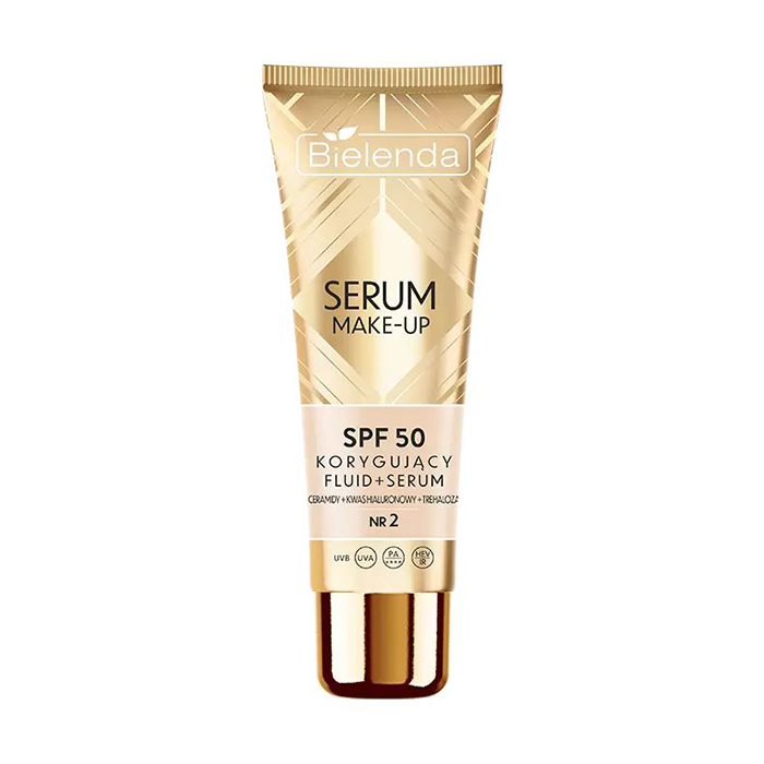 Коригувальний флюїд-сироватка Bielenda Serum Make-Up SPF 50 для всіх типів шкіри обличчя, 2, 30 г