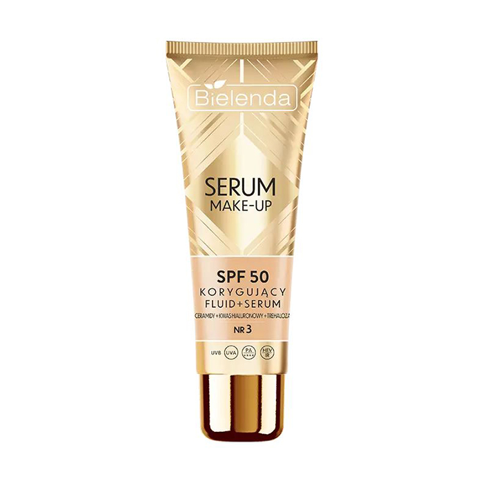 Коригувальний флюїд-сироватка Bielenda Serum Make-Up SPF 50 для всіх типів шкіри обличчя, 3, 30 г