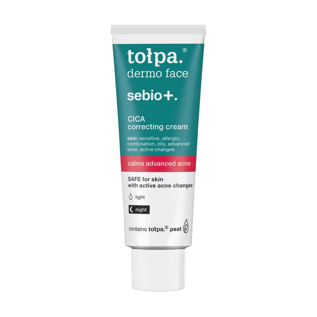 Коригувальний крем для обличчя Tolpa Dermo Face Sebio+ Cica Correcting Cream, 40 мл