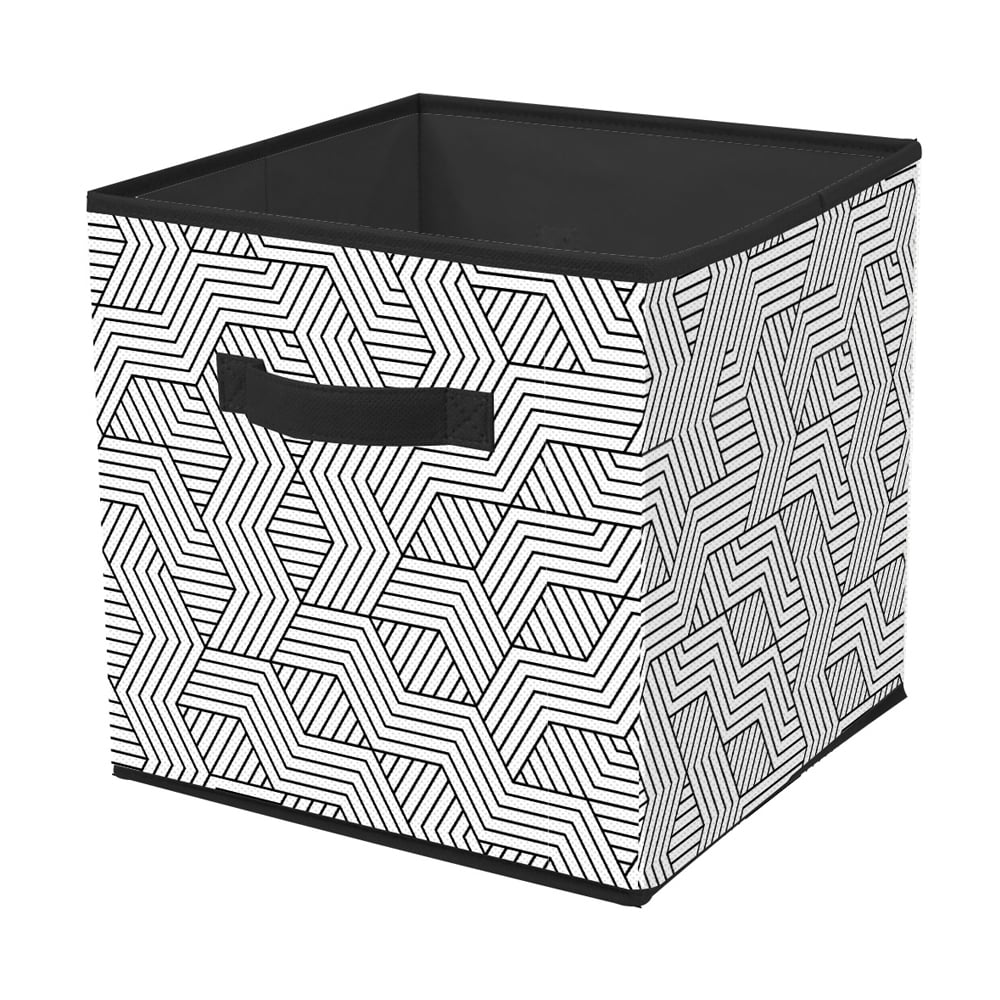 Кошик для зберігання Idea Home NP-104L Waves чорно-білий, 30*30*30 см