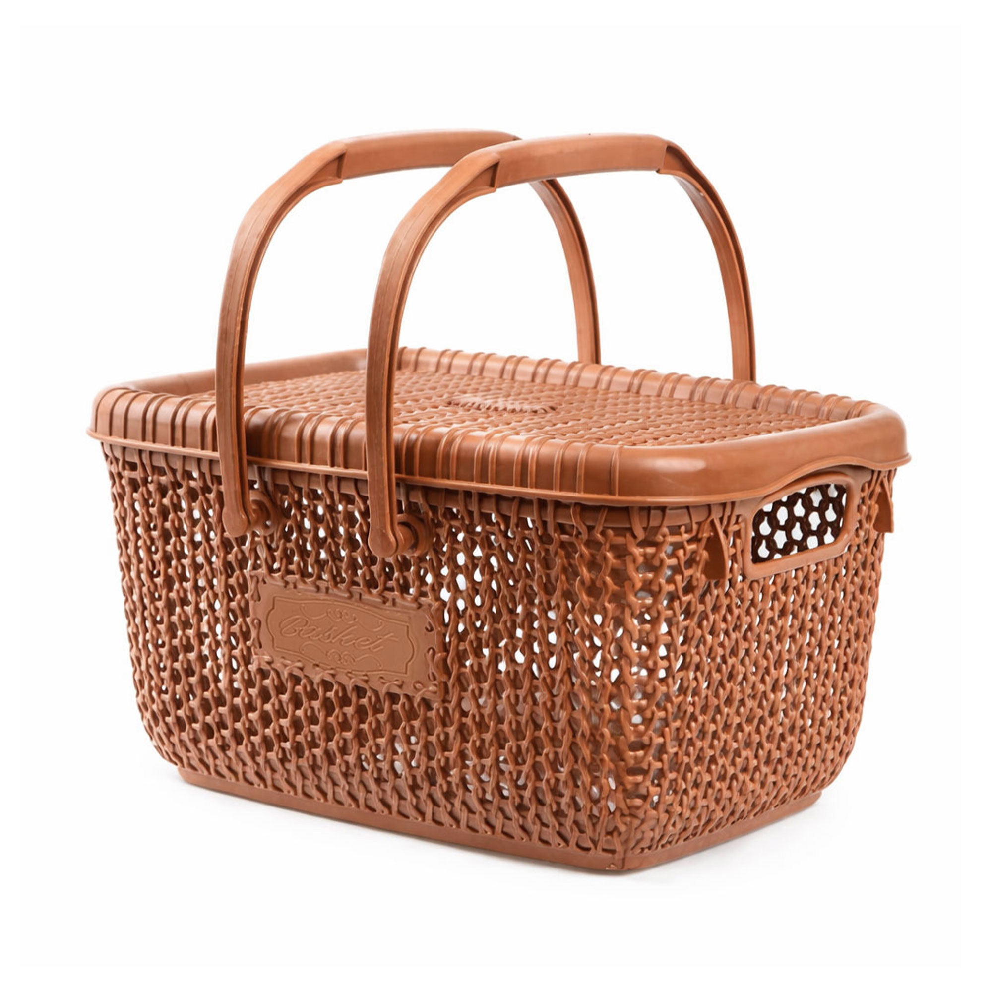 Кошик для зберігання з кришкою та ручками Violet House 1010 Віолетта Beige, 14*21*27 см, 5 л (1010 Віолетта BEIGE с/к 5 л)