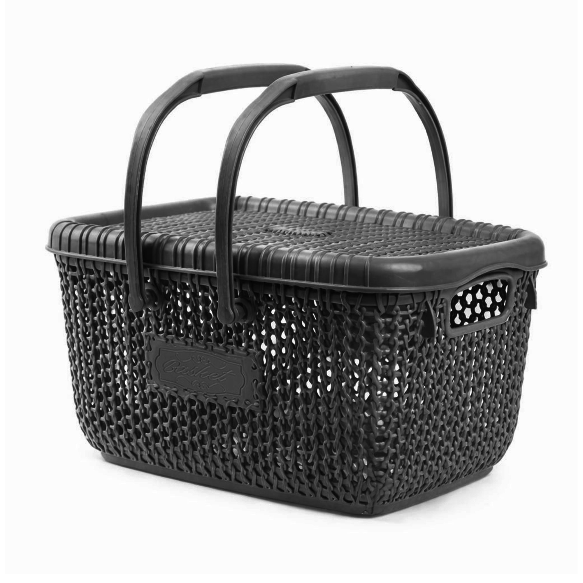 Кошик для зберігання з кришкою та ручками Violet House 1010 Віолетта Brown, 14*21*27 см, 5 л (1010 Віолетта B с/к 5 л)