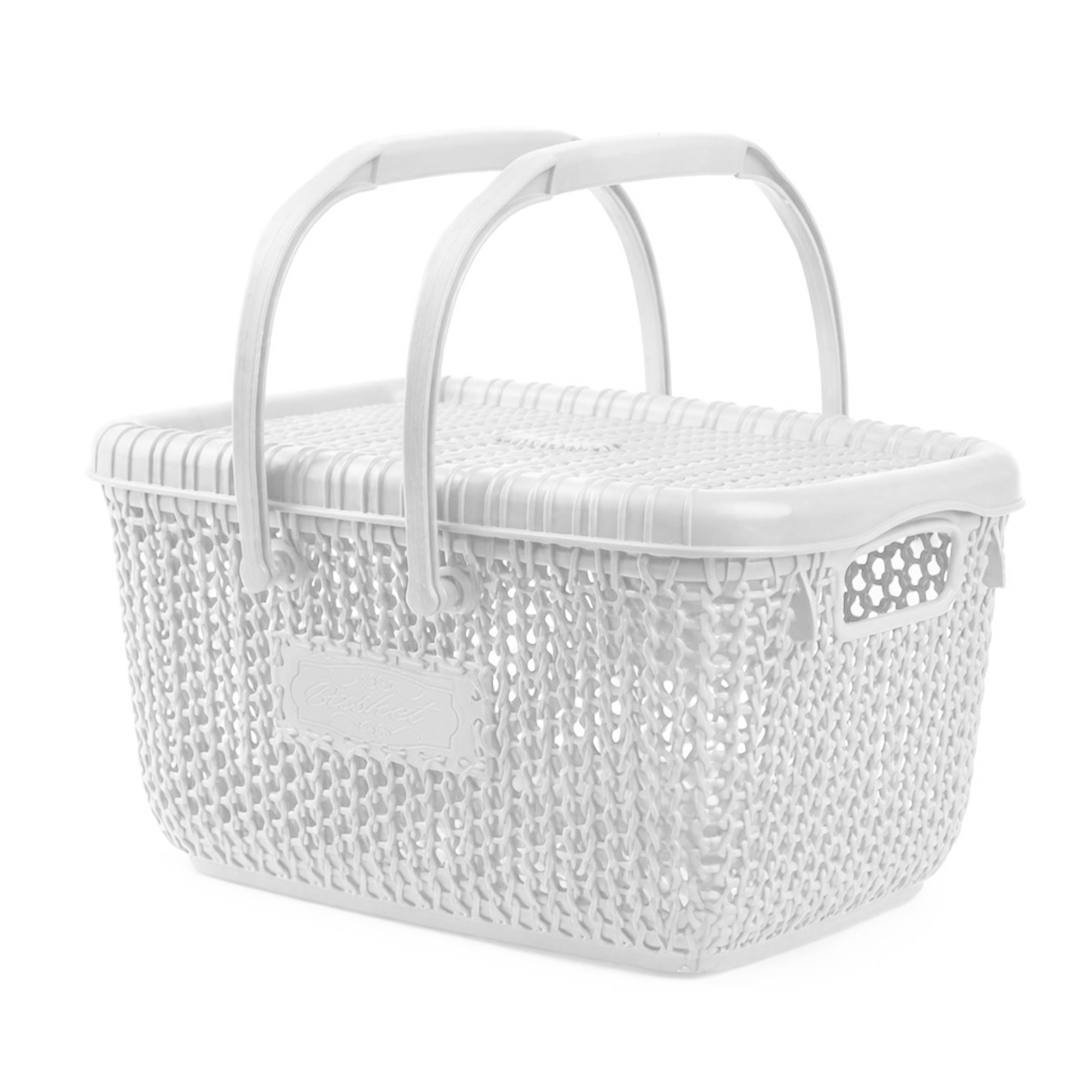 Кошик для зберігання з кришкою та ручками Violet House 1010 Віолетта White, 14*21*27 см, 5 л (1010 Віолетта WHITE с/к 5 л)