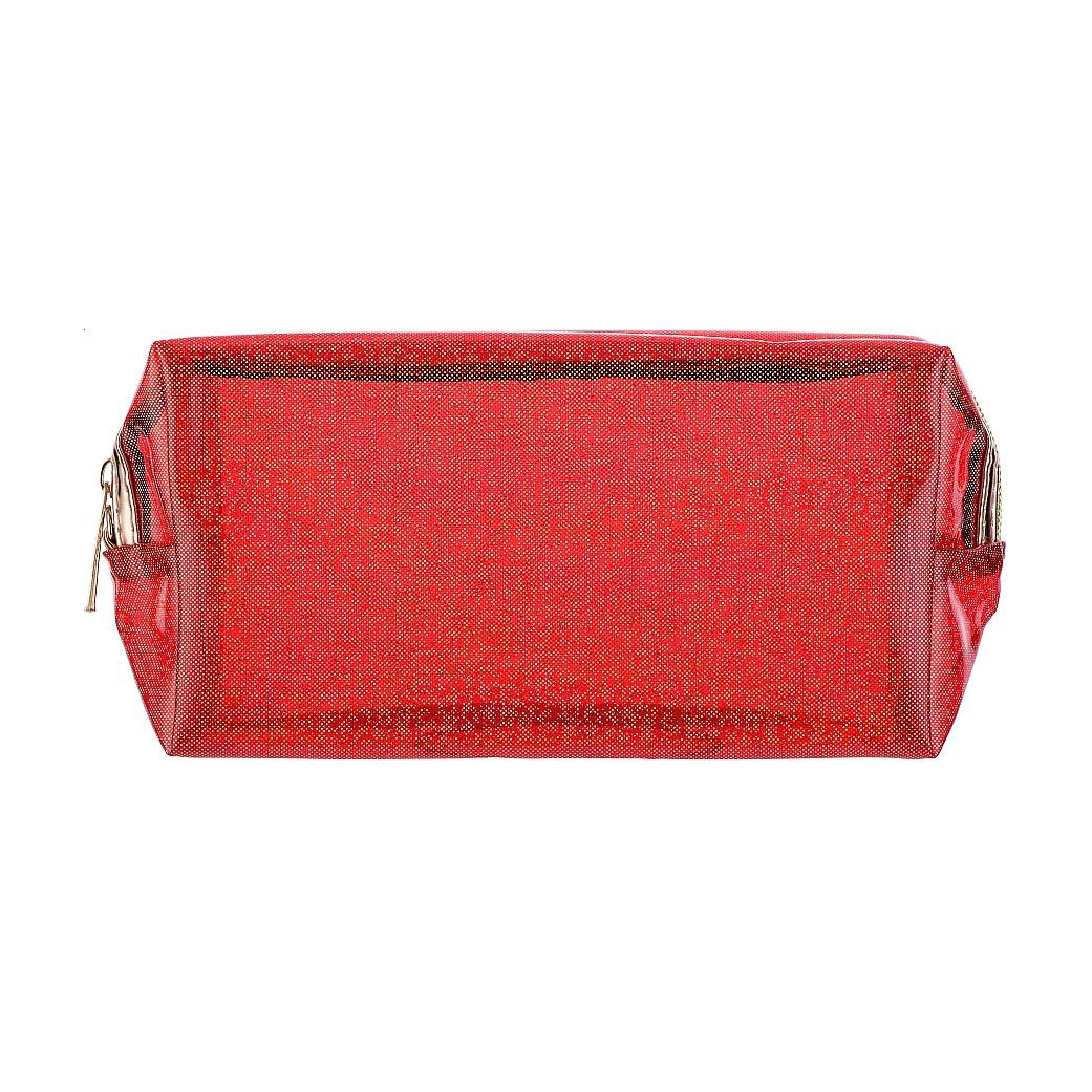 Косметичка Cosmo Shop 18.5*10*6 см, блискуча прозора червона, 1 шт (CS1156R)