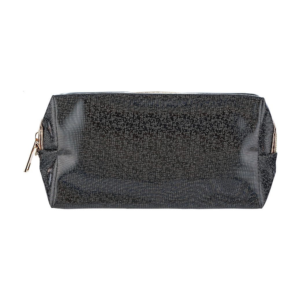 Косметичка Cosmo Shop 18.5*10*6 см, блискуча прозора чорна, 1 шт (CS1156B)