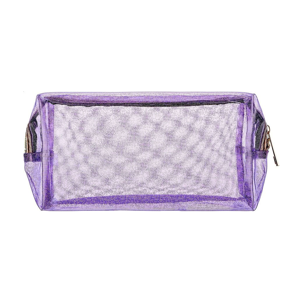Косметичка Cosmo Shop 18.5*10*6 см, блискуча прозора фіолетова, 1 шт (CS1156V)