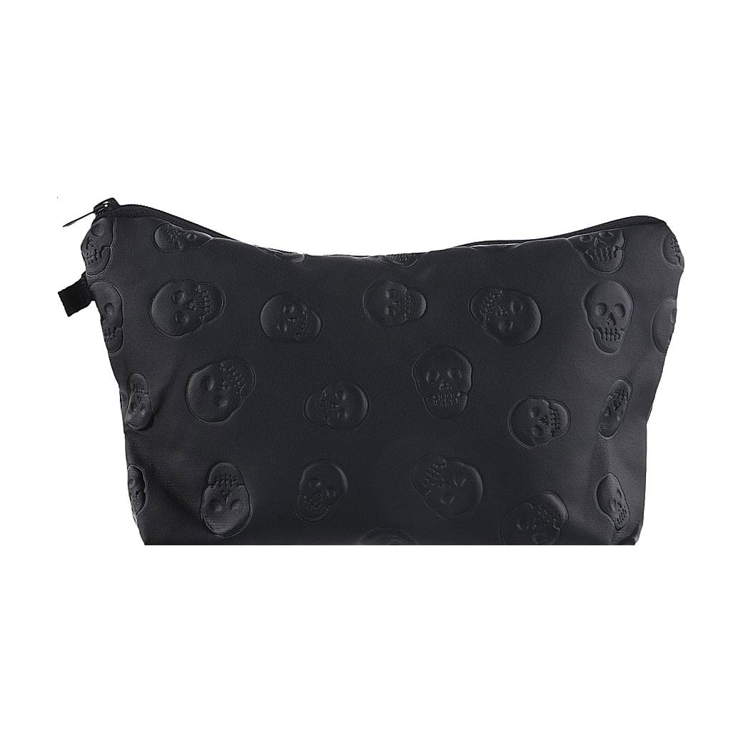 Косметичка Cosmo Shop Череп, 22.5*17*12.5 см, чорна, 1 шт (MBPU-001)