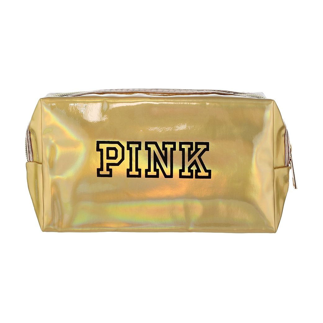 Косметичка Cosmo Shop Pink лакова, 18.5*10.5*7.5 см, золото, 1 шт (BA-003G)