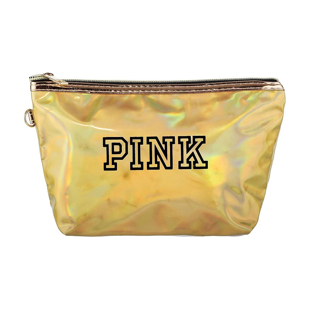 Косметичка Cosmo Shop Pink лакова, 18*8*15 см, золото, 1 шт (BA-002G)