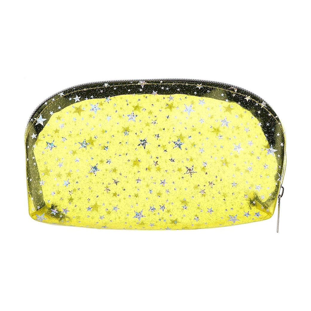 Косметичка Cosmo Shop Зірки, 17*10*7 см, прозоро-жовта, 1 шт (CS1155Y)