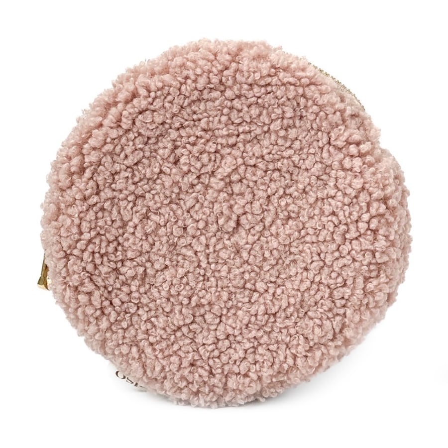 Косметичка Miso Teddy Поліестер, круг, пудра, 12*3.5 см (WW005-2)