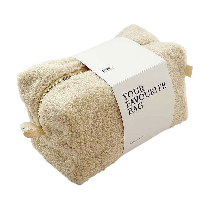 Косметичка Miso Your Favourite Bag Teddy молочна, середня, квадратна, 23*15*15 см (WW002-5)
