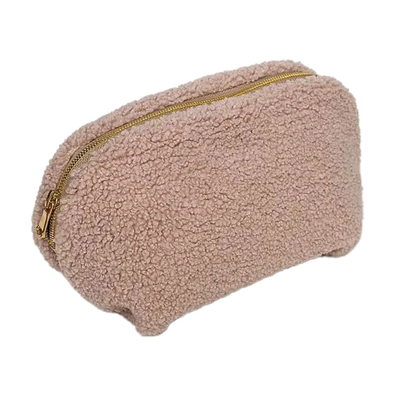 Косметичка Miso Your Favourite Bag Teddy пудрова, середня, трикутна, 25*14*15 см (WW001-3)