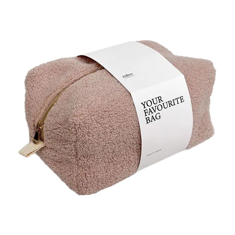 Косметичка Miso Your Favourite Bag Teddy пудрова, велика, 27*18*16 см (T001-7)