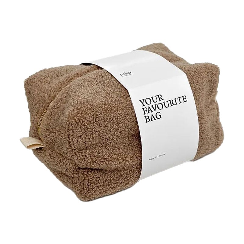 Косметичка Miso Your Favourite Bag Teddy світло-коричнева, велика, 27*18*16 см (T001-5)