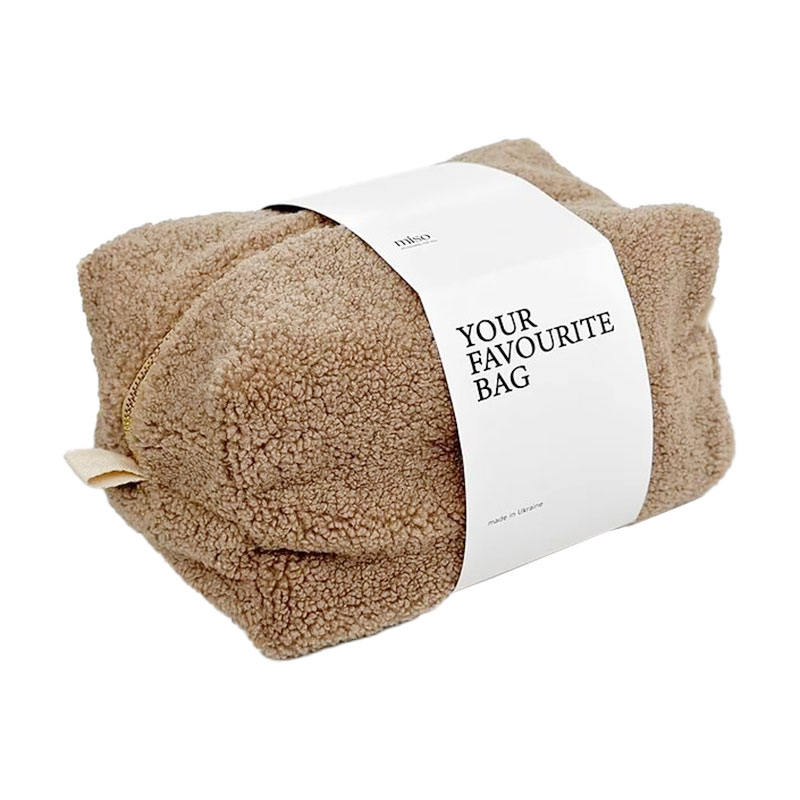 Косметичка Miso Your Favourite Bag Teddy світло-коричнева, середня, квадратна, 23*15*15 см (WW002-4)