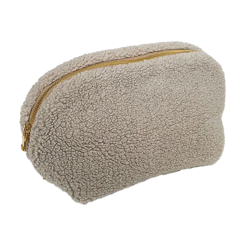 Косметичка Miso Your Favourite Bag Teddy світло-сіра, середня, трикутна, 25*14*15 см (WW001-7)
