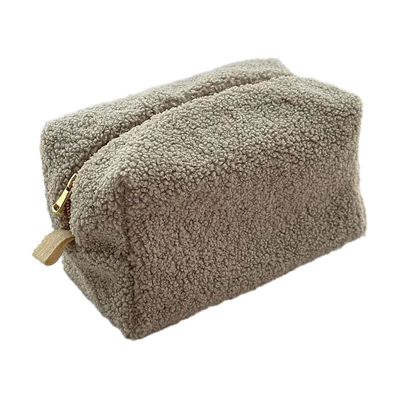 Косметичка Miso Your Favourite Bag Teddy світло-сіра, середня, квадратна, 23*15*15 см (WW002-2)