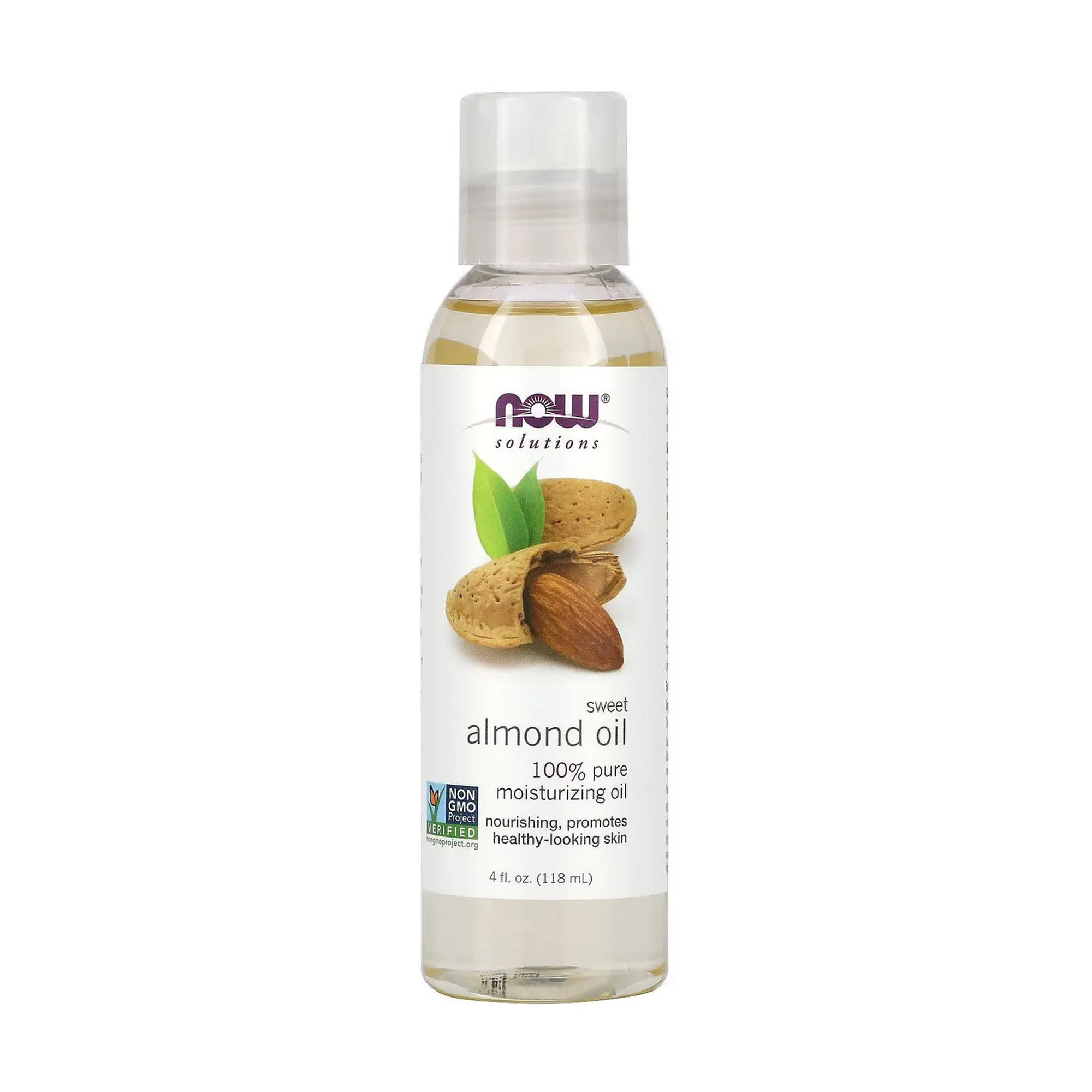 Косметична олія для обличчя та тіла NOW foods Almond Oil солодкого мигдалю, 118 мл