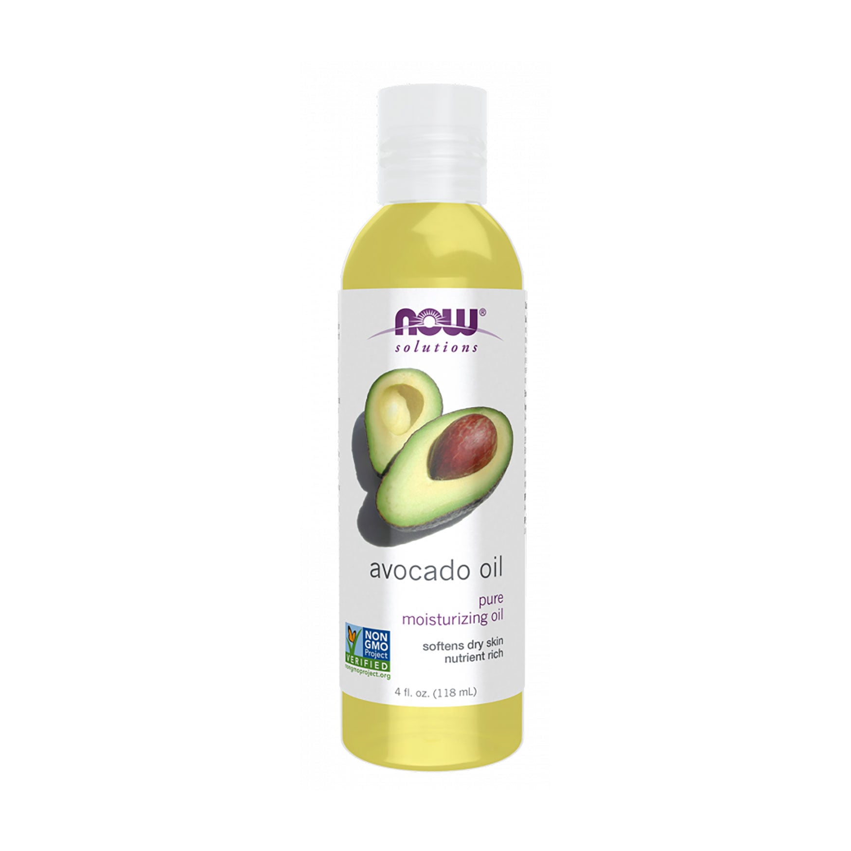 Косметична олія для обличчя та тіла NOW Foods Avocado Oil Авокадо, 118 мл