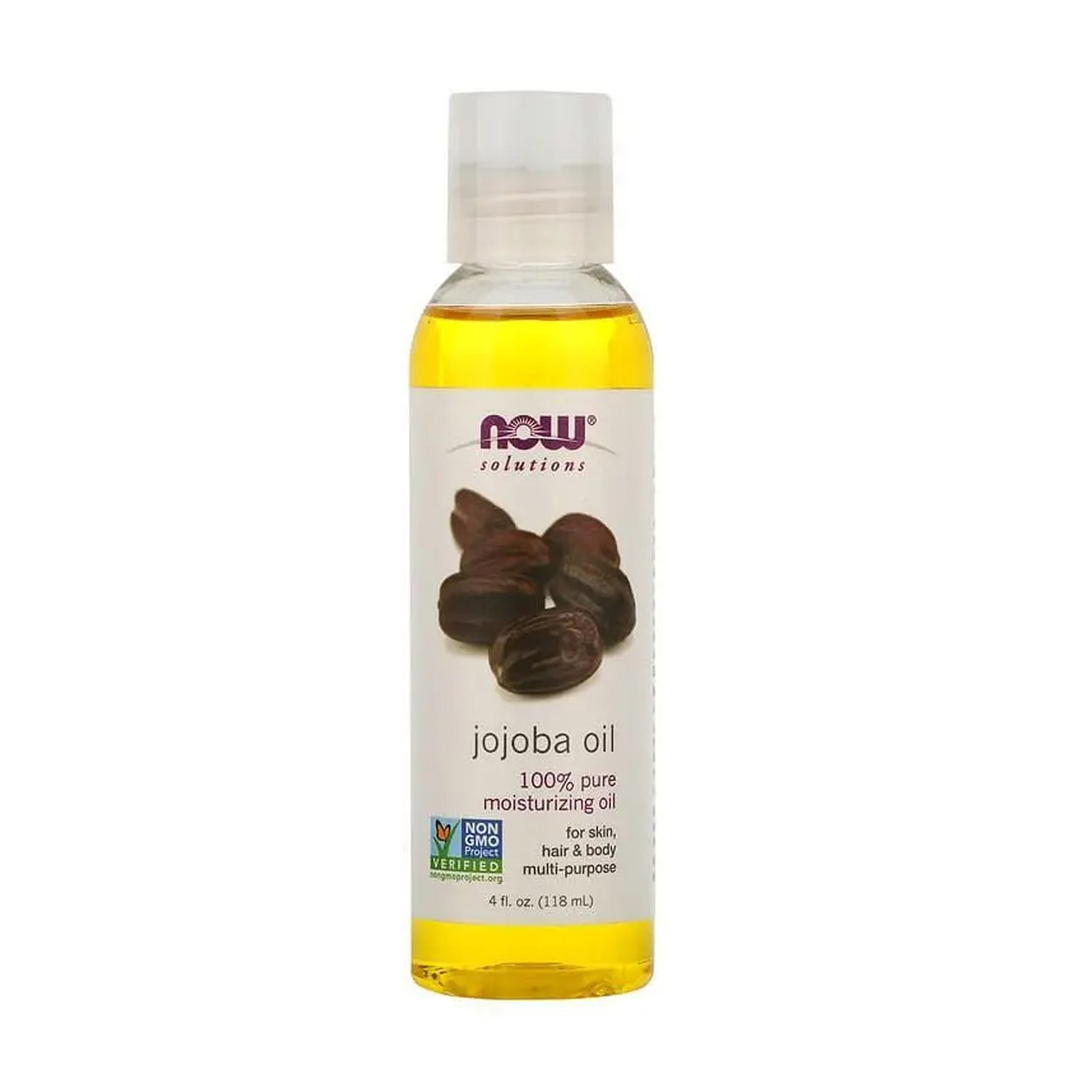 Косметична олія для обличчя та тіла NOW foods Jojoba Oil жожоба, 118 мл
